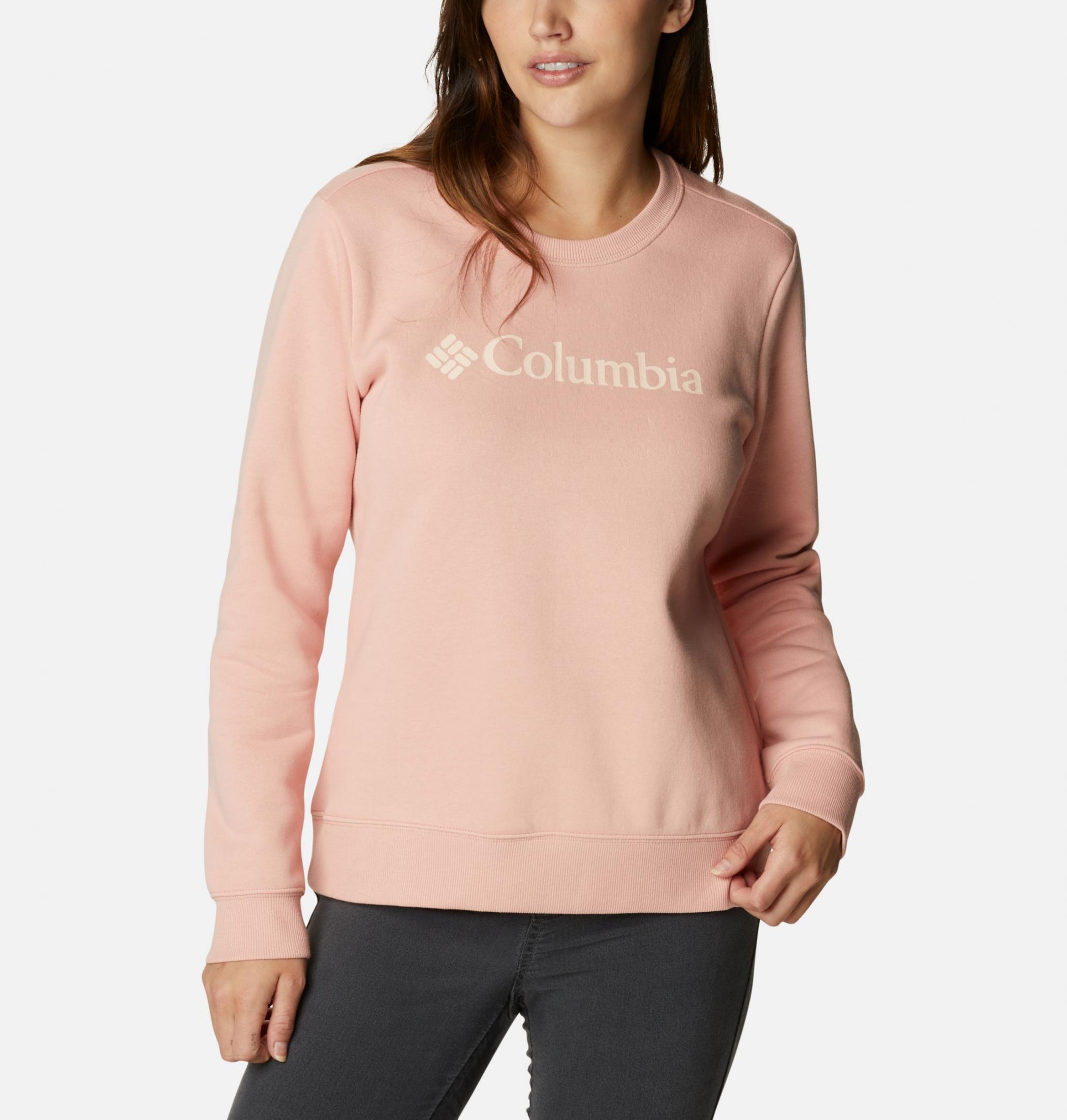 Columbia Top de cuello redondo y logotipo de Columbia™ para Rosa falso | Sudaderas con Capucha Mujer • Superfoods